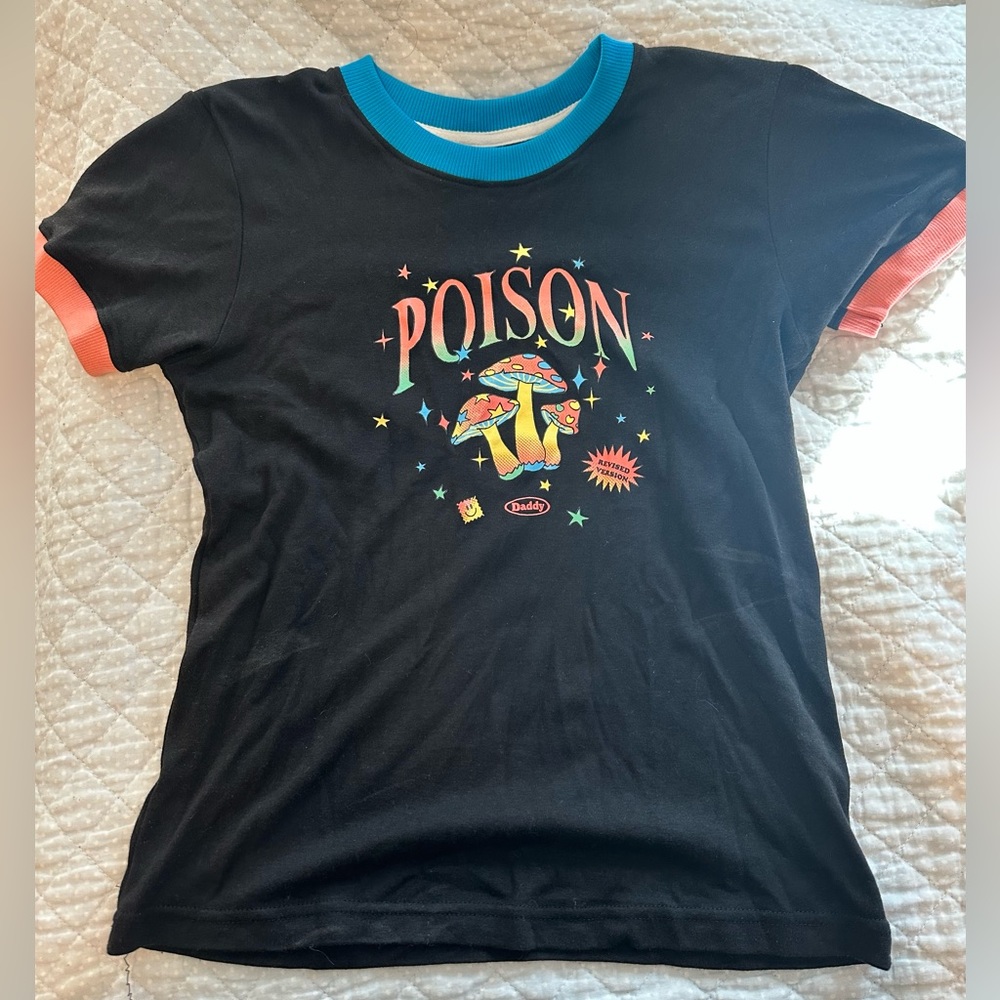 Mushroom magic graphic black tee